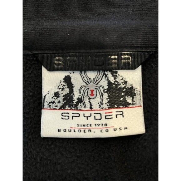 SPYDER Sweater 1/4 Zip Mens Sz Large Knit Fleece lined knit Long Sleeve 1619902 - Picture 7 of 8